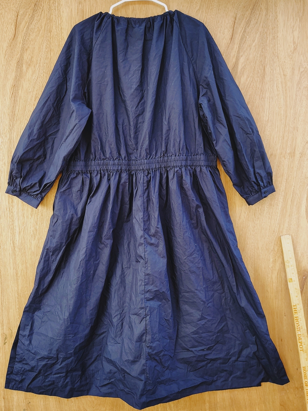 Free Assembly Navy Blue Button-Front Drawstring Maxi Dress Size XL NWT Ne - Picture 13 of 15